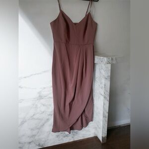 Lulu's Mauve Strapless Dress
